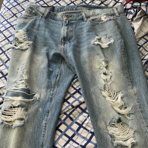 Slim fit ripped jeans